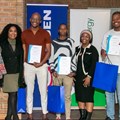 Image supplied. Andiswa Mkhize, manager, org design and EE; Pontsho Matshediso, talent acquisition specialist; Thando Kondowe, graduate; Msizi Gantsho, graduate; Angela Stofile, HR graduate; Sandi Jama, graduate.