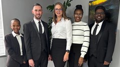 Supplied image (L-R): Yonela Dishi (Candidate Legal Practitioner), Jared Boy (Junior Attorney), Soretha Venter (Senior Attorney - Director: Law Clinic (Inland Region), Happiness Mkabe (Candidate Legal Practitioner) and Kerushlen Marie (Legal Intern)