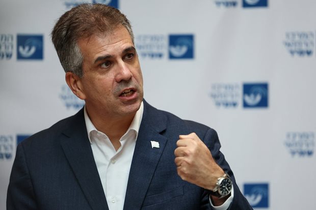 Source: Reuters. Israeli minister Eli Cohen speaks to the media in Be'er Ya'akov, Israel 28 November, 2023.