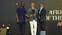 Vikas Mehta, regional CEO of Ogilvy Africa Network (center), and Raphael Beecham, creative director at Ogilvy Tanzania (left), receive the Africa Company of the Year Award for Advertising Agency of the Year from (right) Salim Baabde, managing director of Camel Oil and chairman of the Tanzanite CEO Roundtable, Dar es Salaam Chapter
