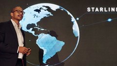 The CEO of T-Connect Lesotho, Phelane Phomane, at the launch of Starlink. Image: Sechaba Mokhethi / GroundUp