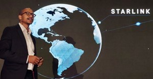 The CEO of T-Connect Lesotho, Phelane Phomane, at the launch of Starlink. Image: Sechaba Mokhethi / GroundUp