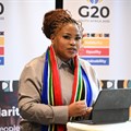 Deputy Mineral and Petroleum Resources Minister Phumzile Mgcina at the 2025 London Indaba. Image supplied.