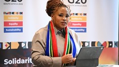 Deputy Mineral and Petroleum Resources Minister Phumzile Mgcina at the 2025 London Indaba. Image supplied.