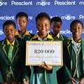Winning team from Linge Primary School in Nyanga (L-R): Avuye Booi, Zandile Nkomo, Luthando Fikizolo, Khanyisa Ndlambe, Khanyo Kwatshana, Siyolise Dumami.