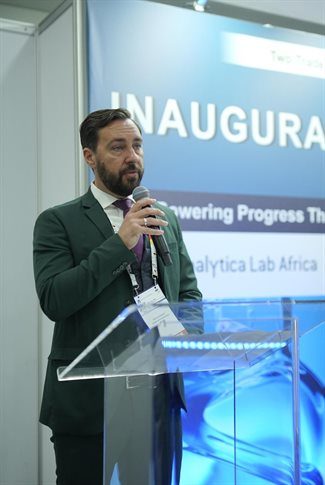 Boris Greifeneder speaking at the opening of the fifth edition of IFAT Africa. Image credit: IFAT Africa