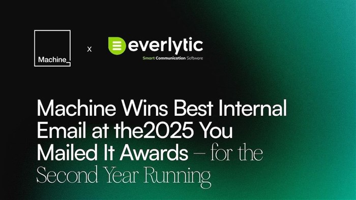 Machine wins Best Internal Email at the 2025 You Mailed It Awards – for the second year running