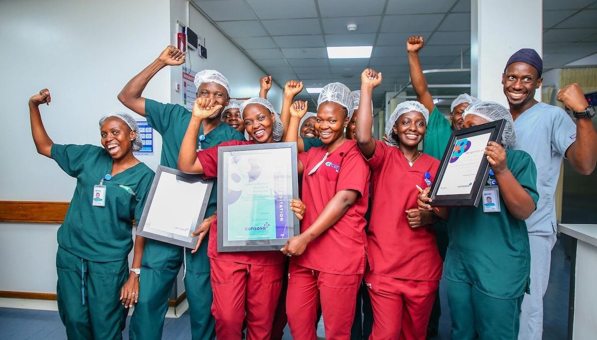 C-Care IHK theatre team celebrates the hospitals re-accreditation
