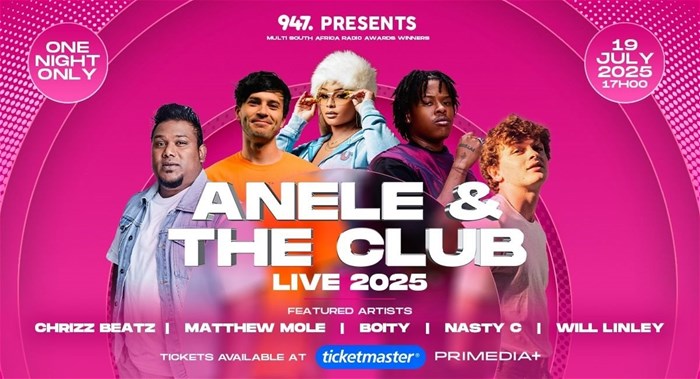 Anele and The Club Live featuring Boity, Nasty C, Matthew Mole, Will Linley, Chrizz Beatz, and more