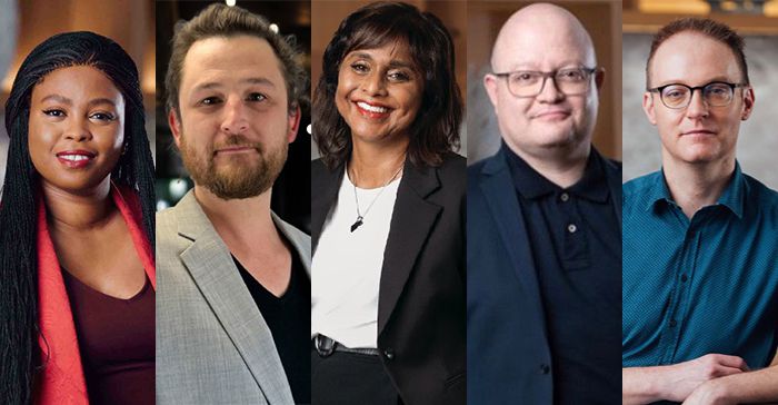 Razor co-founder and CEO, Dustin Chick is joined in the leadership team by (l to r) Ima Peter, head of corporate, Wynand Coetzer - head of strategy (including its data offering), Sharleen James - managing director, Chris Lazley - executive creative director (Image by Lesley Svenson @ Bizcommunity)