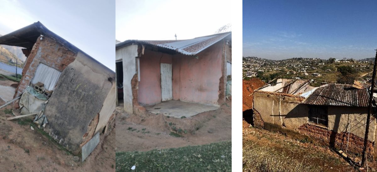 The Shangase home that was destroyed by the 2022 floods