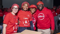 Absa joins hands for Mandela Day 2025, packing meals for community upliftment