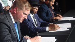Source: Dean Macpherson at the 2024 signing of the historic Durban Declaration between the Department of Public Works & Infrastructure, SA Police Service, Treasury_RSA and cidb_sa at the #NCS2024, which committed to put an end to disruptions at construction sites once and for all.