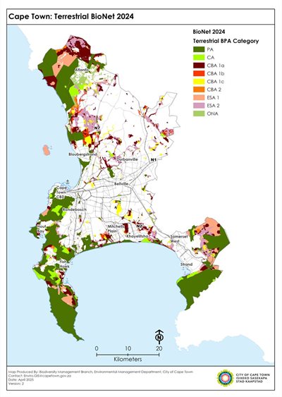 City of Cape Town adopts Biodiversity Spatial Plan, maps priority areas