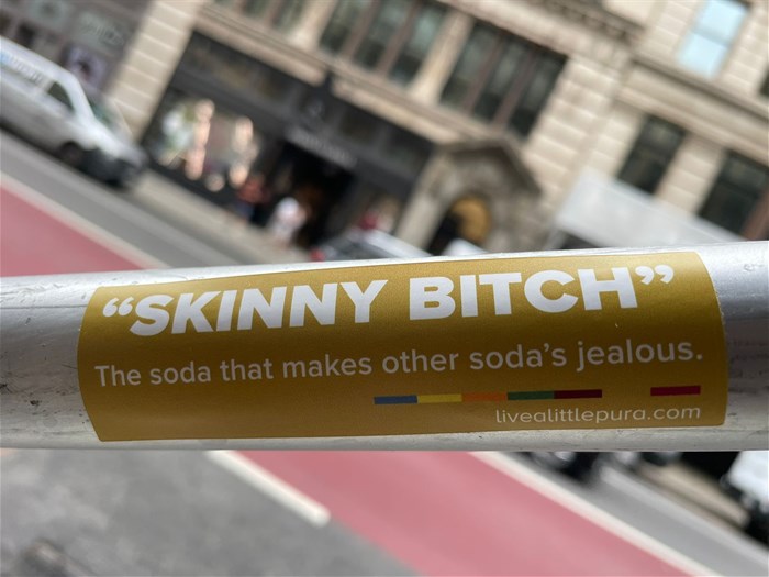 Pura Beverage's strategic OOH sticker coup in NYC