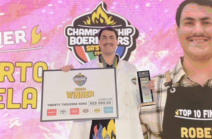 Roberto-Rui Agrela claimed the top spot at the 33rd Shoprite and Checkers Championship Boerewors finale. Image supplied