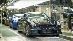 Final Nissan GT-R R35 rolls of production line