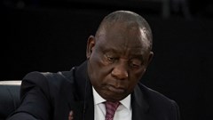 Source: Reuters/Ricardo Moraes. South African President Cyril Ramaphosa attends the opening meeting of the BRICS summit at the Museum of Modern Art in Rio de Janeiro, Brazil.