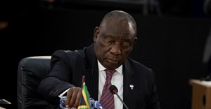 Source: Reuters/Ricardo Moraes. South African President Cyril Ramaphosa attends the opening meeting of the BRICS summit at the Museum of Modern Art in Rio de Janeiro, Brazil.