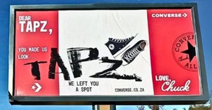 Converse OOH campaign: &#x201c;Dear Tapz, We left You a spot.&#x201d;