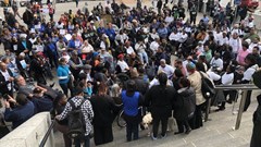 A protest outside the Civic Centre in Cape Town in August after the announcement that the Dial-a-Ride service would be cut back. Archive photo: Mary-Anne Gontsana
