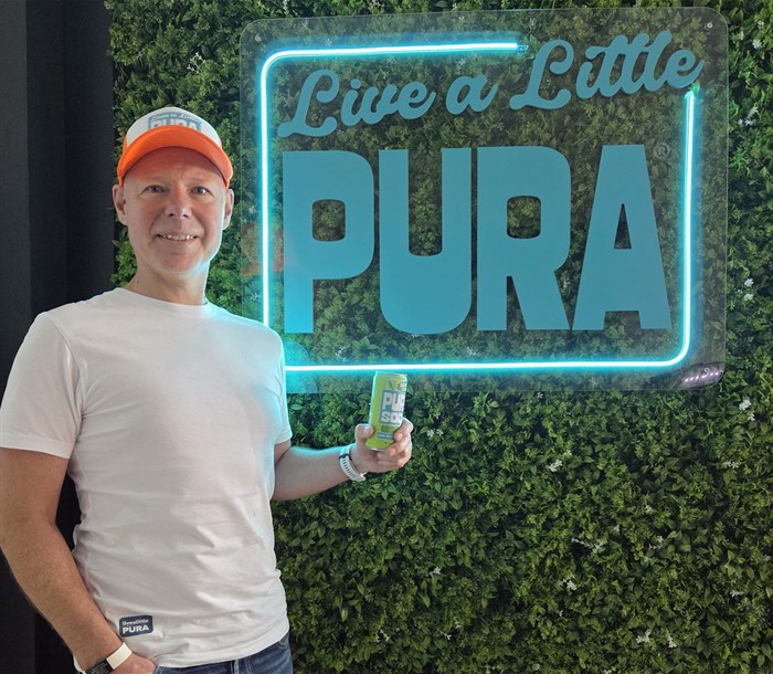 Greig Jansen, founder of the Pura Beverage Company | image supplied