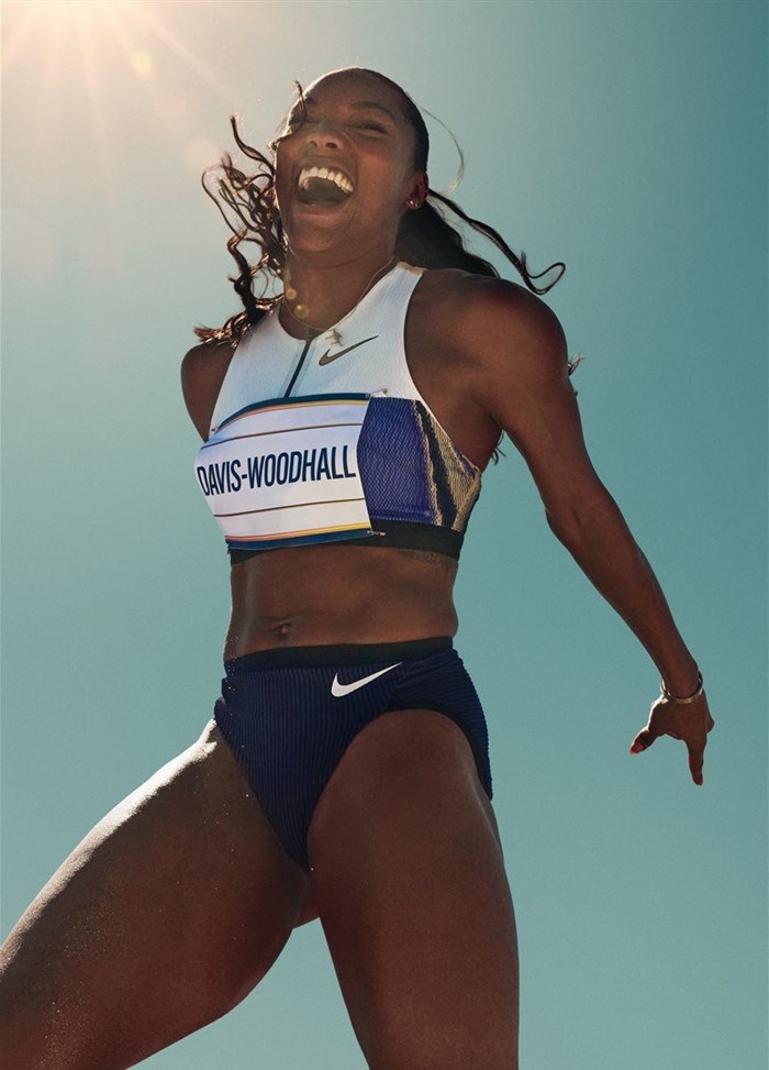 Tara Davis-Woodhall. Source: Nike.