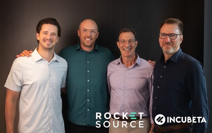 Steven Kiger co-founder/president of RocketSource, Jonathan Greene co-founder and CEO of RocketSource, Alex Langshur CEO Americas at Incubeta, Jacques van Niekerk Group CEO at Incubeta