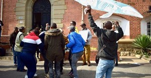 Local community members and supporters of Sustaining the Wild Coast and Greenpeace celebrating an early court victory against Shell in Makhanda in September 2022. Archive photo: Lucas Nowicki