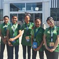 Learners from Carnarvon High School, Northern Cape, traveled to Ljubljana, Slovenia, for the World Robot Olympiad Open Championship (from the left): Roswell Pipes, Jerome Visagie, Eugenio Nuwegeld, Shevodian Farmer, Lincoln De Wee, Farren Louw. Photos supplied.