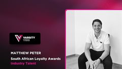 Matthew Peter of Varsity Vibe recognised as industry talent at the South African Loyalty Awards 2025