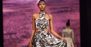 The DFF 2025 culminated in the glamour and sophistication of the Sompire Femme Collection, the first showing by entertainer-turned-designer, Somizi. Image supplied.