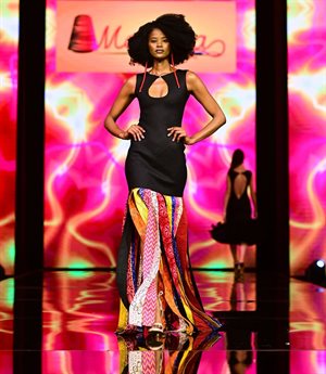 Designer Pinky Dlamini, whose brand Modesta opened the DFF showing, was inspired by liberation, tradition, religion and faith. Image supplied.
