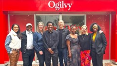 Nkanyezi Masango has been appointed chief creative officer for Ogilvy Cape Town. Pictured left to right: Angela Madlala (chief people officer), Kabelo Moshapalo (CCO advertising, Johannesburg), Vicki Buys (MD advertising, Cape Town), Nkanyezi Masango (CCO advertising, Cape Town) Pete Case (group CEO & creative chairman), Neo Makhele (chief strategy officer), Tracey Edwards (MD advertising, Johannesburg), Ipi Thibedi (group MD) (Image supplied)