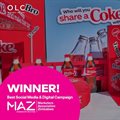 Coca-Cola and OLC&#x2019;s &#x2018;Share a Coke Zimbabwe&#x2019; wins Best Social Media Campaign at 2025 MAZ Awards