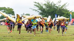 Source: © Dusi Canoe Marathon Pictured: The start of the Dusi Canoe Marathon. MegaLive will work on the annual iconic Dusi Canoe Marathon, aiming to give it the prominence it deserves