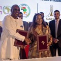 Source: Supplied. Benedict Oramah, president and chairman of the Board of Directors of Afreximbank and Pamela Coke-Hamilton, executive director of ITC.