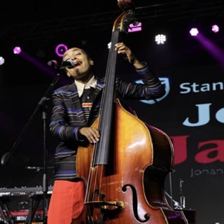 Esperanza Spalding in a moment of transcendent jazz fusion on the Diphala Stage