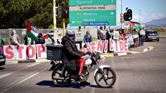 Dozens of people, many of them health workers, picketed outside Red Cross Hospital on Thursday. Photos: Matthew Hirsch