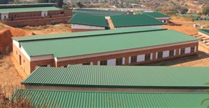 The new campus for Rivoni School of the Blind includes several large buildings. But work to finish the project has been stalled for most of this year. Photos: Thembi Siaga / GroundUp