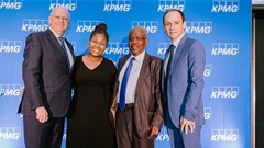 Source: Supplied. Devon Duffield, Bonolo Mothusi, Wiseman Nkuhlu and Prof Elma Venter.