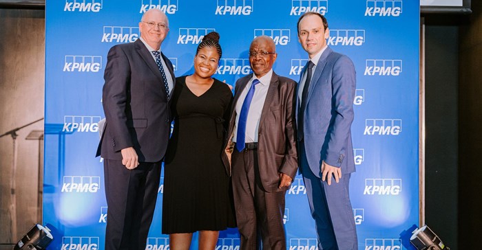 Source: Supplied. Devon Duffield, Bonolo Mothusi, Wiseman Nkuhlu and Prof Elma Venter.