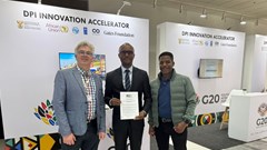 The M20 Declaration was formally handed over to South Africa’s Minister of Digital and Communication Technologies Solly Malatsi (centre), by William Bird (MMA) and Sbu Ngalwa (Sanef)