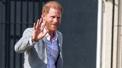 Britain's Prince Harry waves as he departs after his visit to the Community Recording Studio (CRS), a grassroots institution providing opportunities for young people, in Nottingham, Britain, 9 September 2025. Image credit: Reuters/Phil Noble
