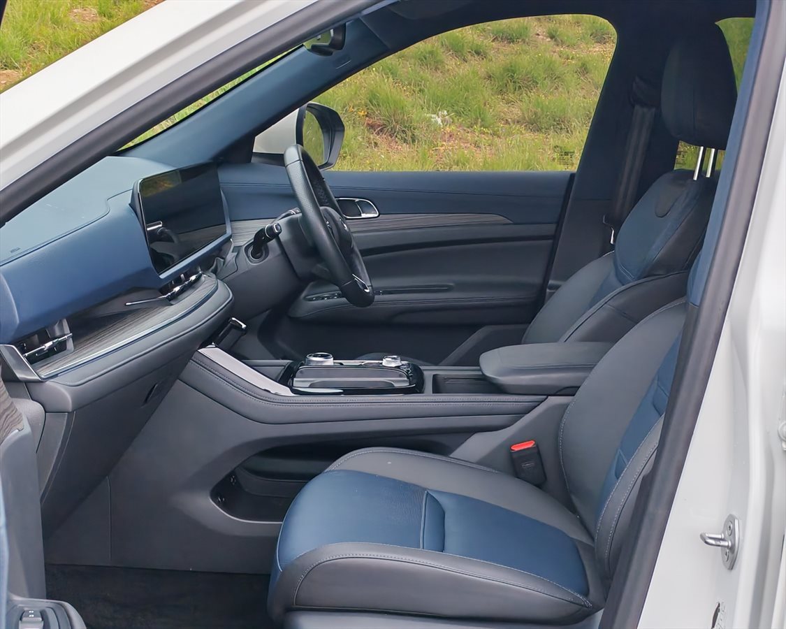 Excellent build quality throughout the Ford Territory Titanium. Note the blue and black contrast