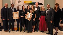 From left to right: Vorster Stone – General Manager (Unitrans); Shirish Sukdeo – Chief Operations Executive (Isanti Glass); Ralph Molepo – Logistics Manager (Isanti Glass); Carli Venter – Head: Marketing and Sales Enablement (Unitrans); Nissa Badrudin – Group Business Development Specialist (Unitrans); Melissa Brooke – IT Manager (Unitrans); Hugo Burger – WMS Specialist (Unitrans); Edmé Brink – Marketing Manager (Unitrans); Warren van Wyk – Head: Human Capital Operations (Unitrans); Liesel Dentlinger – Executive: Human Capital (Unitrans)