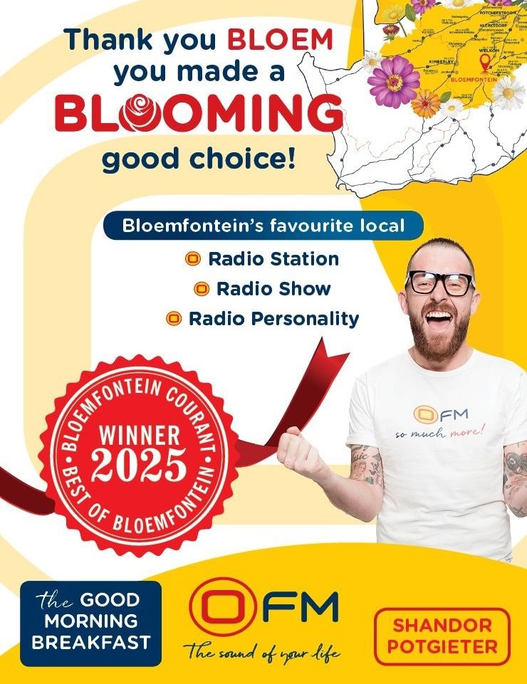 OFM shines at Best of Bloemfontein Awards 2025 with triple win
