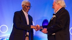 Dr Mavuso Msimang received the Eco-Logical Intelligence Lifetime Achievement Award. Image supplied.