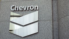A Chevron logo at the Chevron building in Houston, Texas, US, 19 August 2025. Image credit: Reuters/Kaylee Greenlee/File Photo