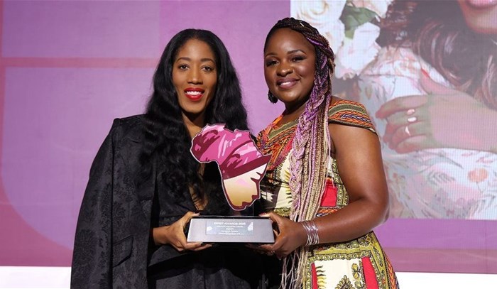 Soraya da Piedade, winner of Creative Industry Award and Dr Vera Kamtukule, Former Minister of Tourism, Malawi. Source:
